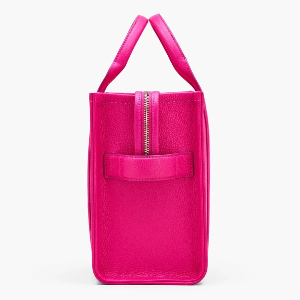 MARC JACOBS The Leather Medium Tote Bag – Hot Pink - Picture 2 of 9